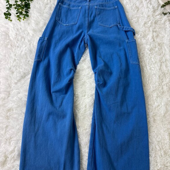 👑Princess Polly👑 LIONESS Miami Vice Pants Blue - US 2 ALTERED inseam 26 inch - Picture 3 of 13